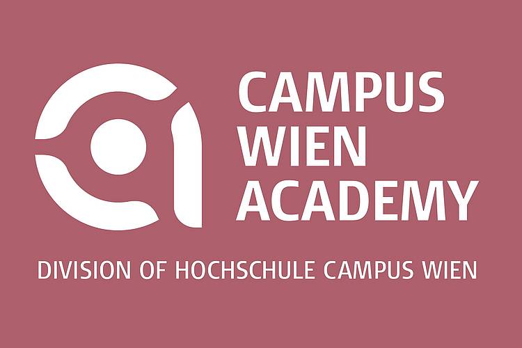 Logo mit Schriftzug Campus Wien Academy Division of Hochschule Campus Wien