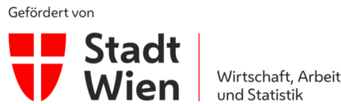 Logo MA 23 Stadt Wien, Wirtschaft Arbeit Statistik Logo der M A 23 mit roter Fahnenfläche hinter weißem Kreuz mit den Wortlaut gefördert von Stadt Wien Wirtschaft Arbeit und Statistik