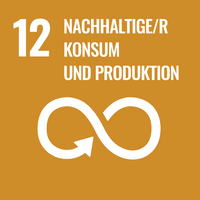 Schriftzug SDG 12 Nachhaltiger Konsum und Produktion 