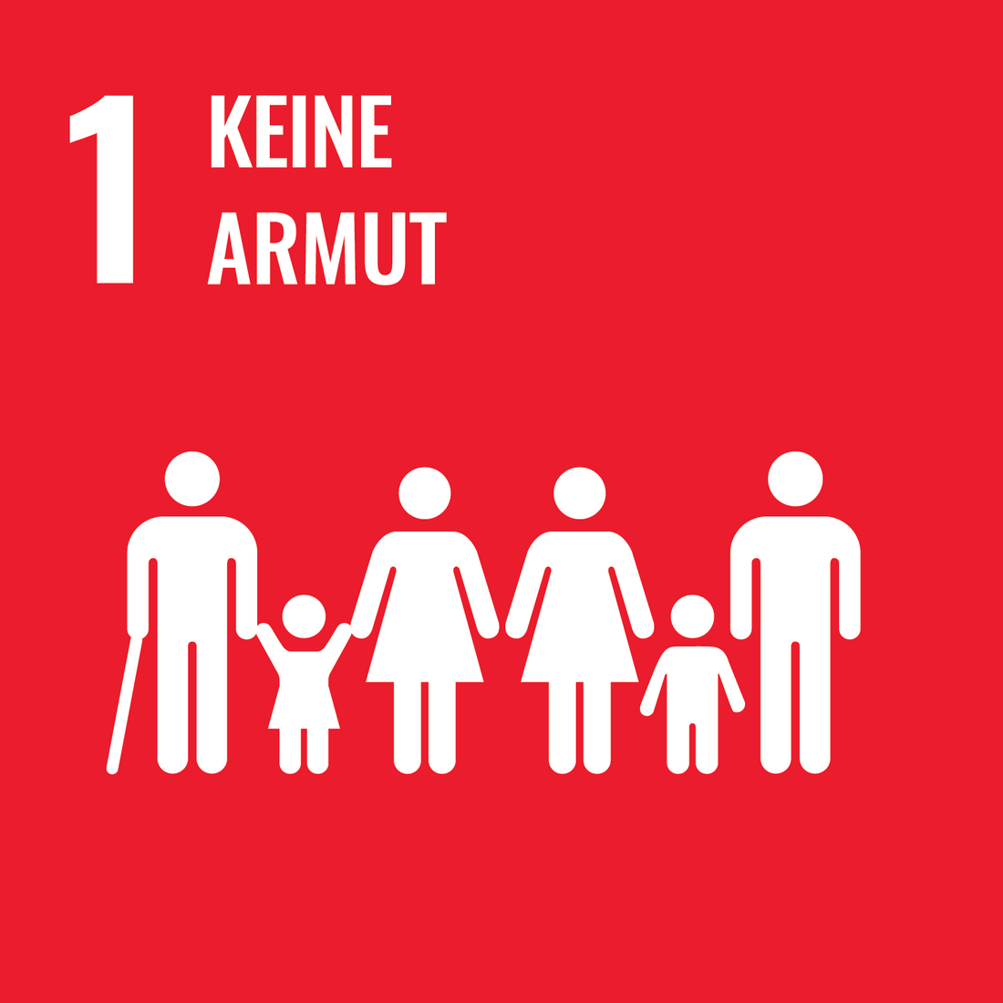 Schriftzug SDG 1 Keine Armut 