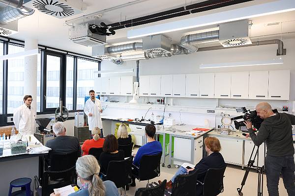 Pressegespräch an der Hochschule Campus Wien. 