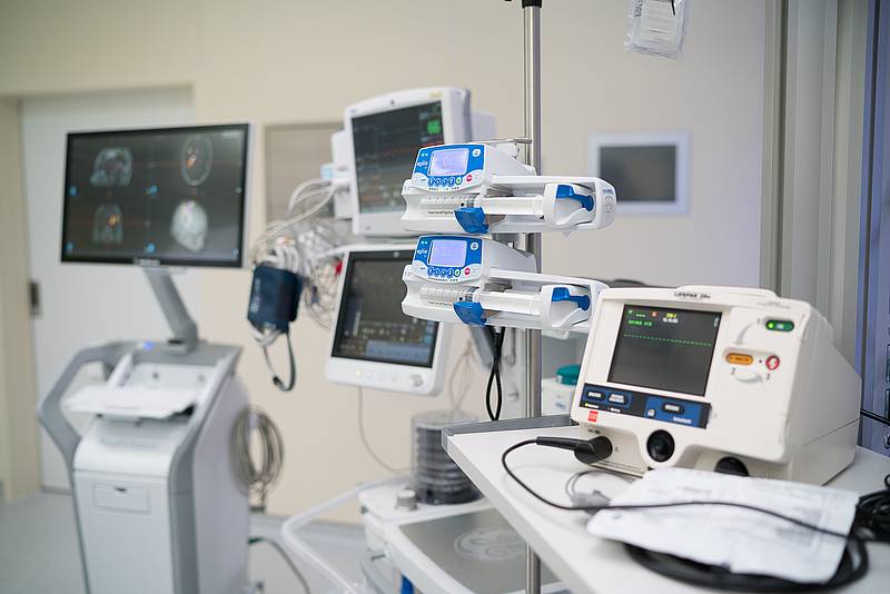 Technische Geräte eines Anästhesiebereichs