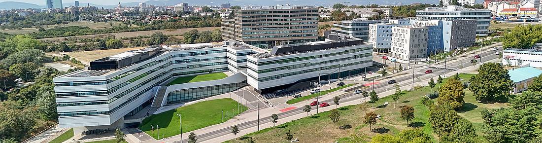 Aerial view on Hochschule Campus Wien Science City