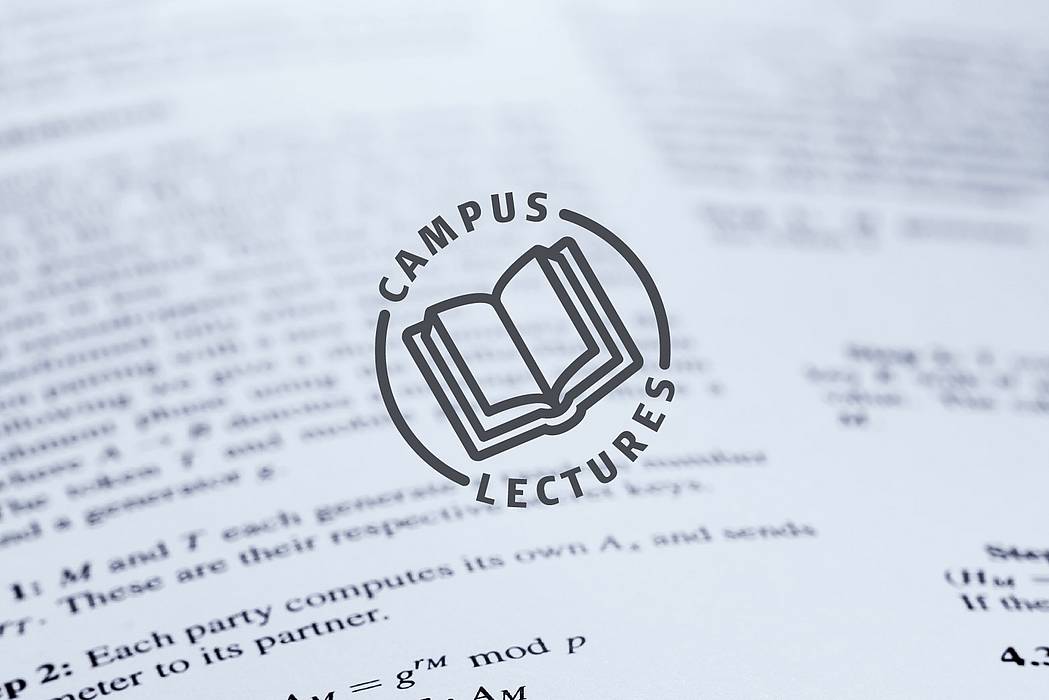 Campus Lectures Logo mit aufgeschlagenem Buch