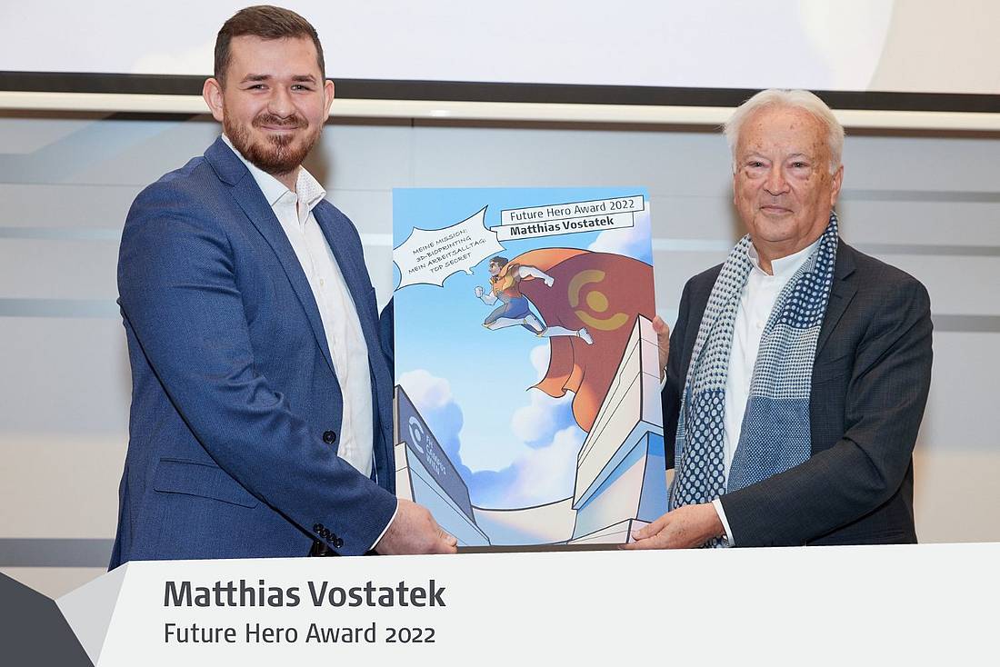 Portrait von Matthias Vostatek bei der Preisverleihung