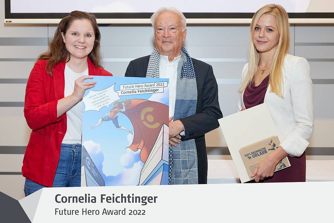 Portrait von Cornelia Feichtinger bei der Preisverleihung
