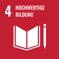 Schriftzug SDG 4 Hochwertige Bildung