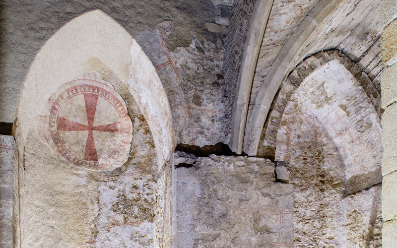 © Wien Museum Das gotische Gemäuer der Virgil Kapelle ist abgebildet.