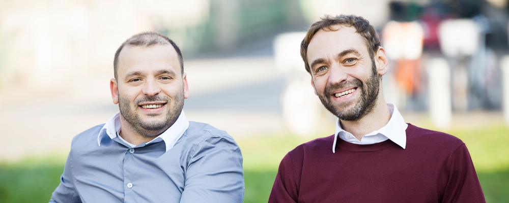 © Astrid Knie, (v.l.nr.) Anton Grünberg und Andreas Redl, Geschäftsführer, Datamedrix  