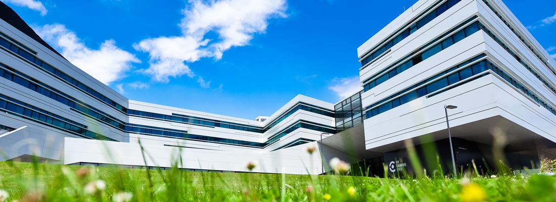 Picture of the main building of the University of Applied Sciences Campus Vienna