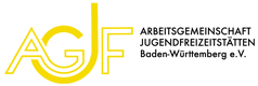 Das Logo der Arbeitsgemeinschaft Jugendfreizeitstäten Baden-Württemberg ist abgebildet