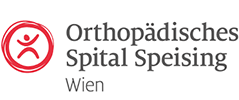 roter Kreis mit Mensch Icon und Text Orthopädisches Spital Speising Wien