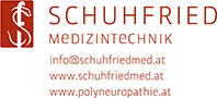 Logo Schuhfried Medizintechnik Logo mit Schriftzug Schuhfried Medizintechnik info@schuhfriedmed.at www.schuhfriedmed.at www.polyneuropathie.at