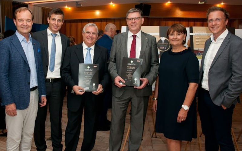 v.l.n.r. Alfred Harl, Hubert Wimmer, Fabio Offredi, Franz Mayr, Herta Stockbauer, Martin Puaschitz