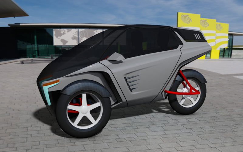 Überdachtes Elektrofahrrad SHARK-Bike