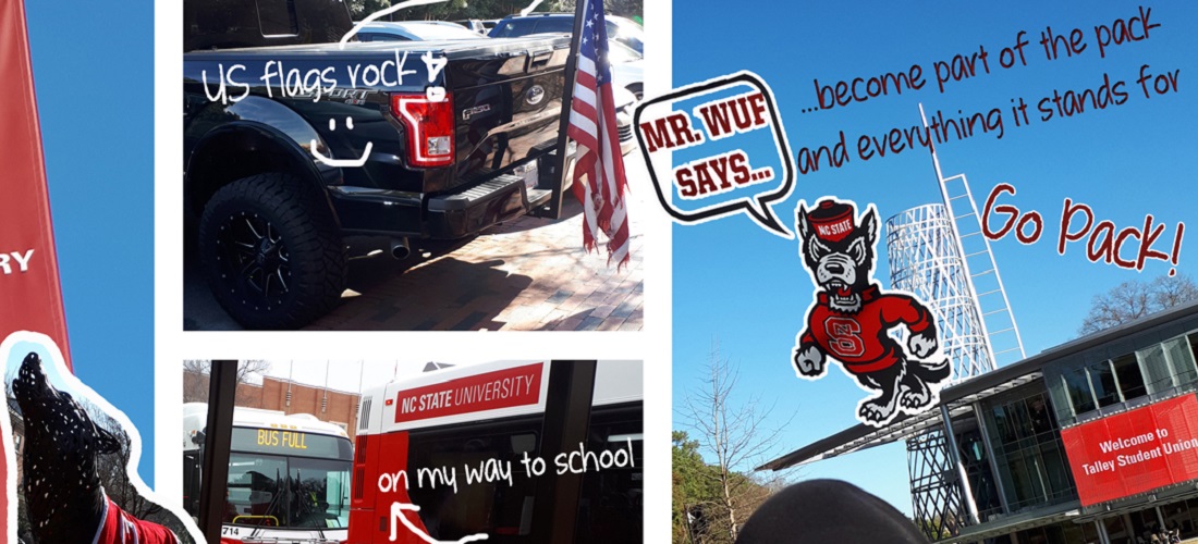 Aufnahmen am Campus der NC State University