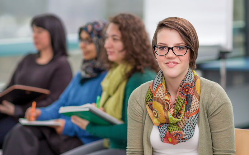 Frau in Weiterbildung. 