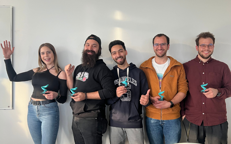 © HCW/Jagoditsch Die Gewinner*innen des ersten Makerthons.