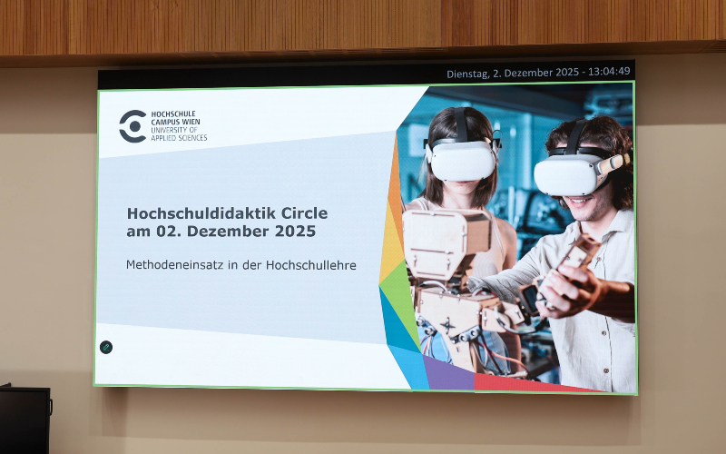 © Hochschule Campus Wien/Dutzler Erste Slide einer PowerPoint-Präsentation zum HD Circle.