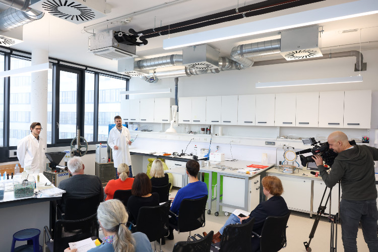 Pressegespräch an der Hochschule Campus Wien. 